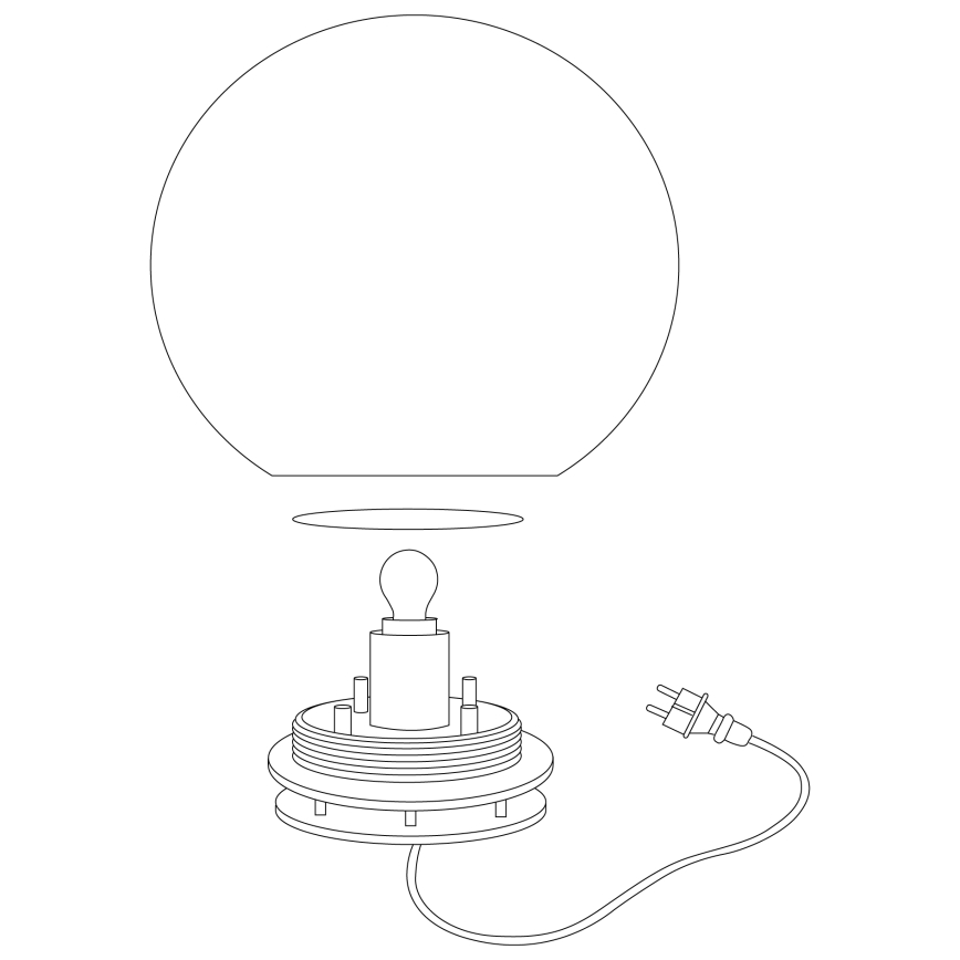 Eglo - Lámpara de pie de exterior 1xE27/40W/230V IP65 ø600