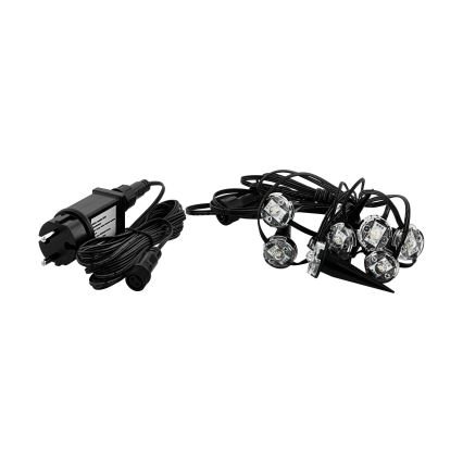 Eglo - Cadena decorativa LED para exteriores 9xLED 10m IP65 blanco cálido