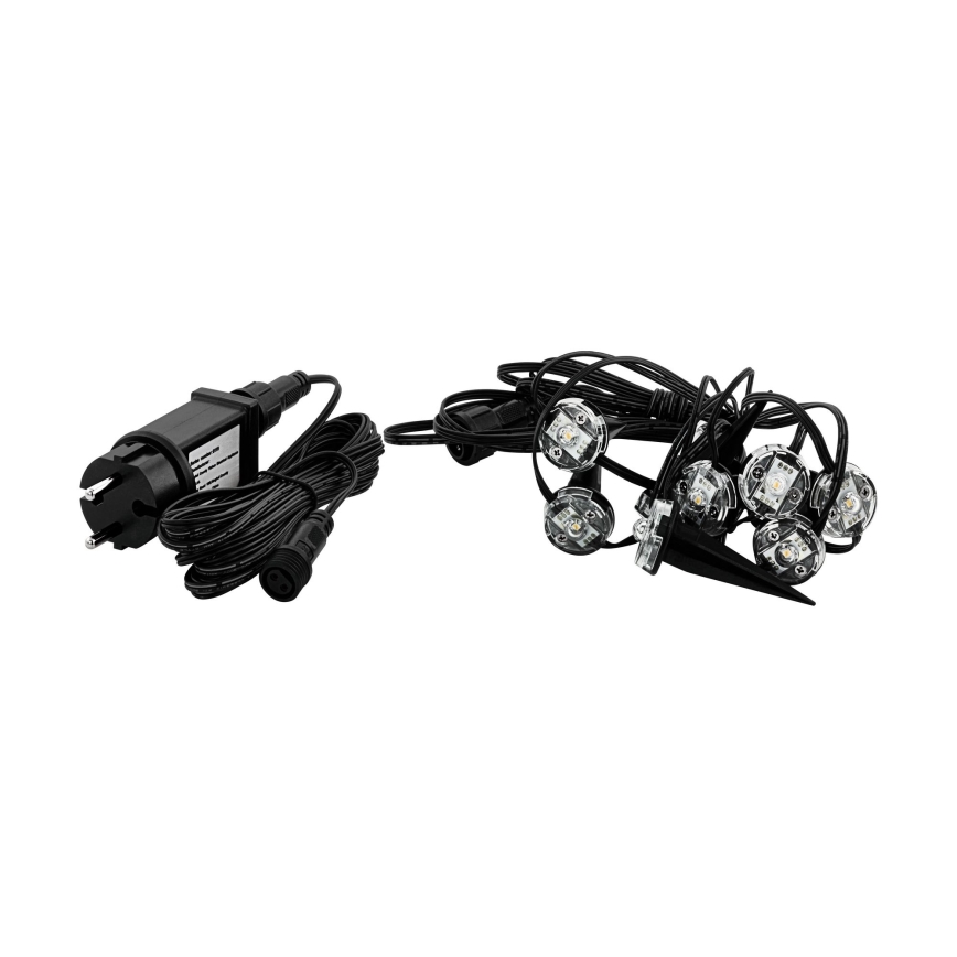 Eglo - Cadena decorativa LED para exteriores 9xLED 10m IP65 blanco cálido