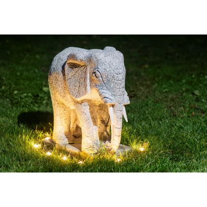Eglo - Cadena decorativa LED para exteriores 9xLED 10m IP65 blanco cálido