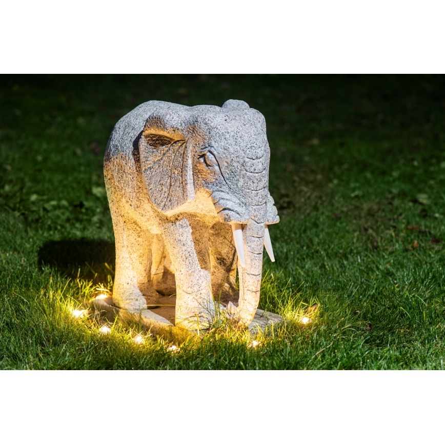 Eglo - Cadena decorativa LED para exteriores 9xLED 10m IP65 blanco cálido