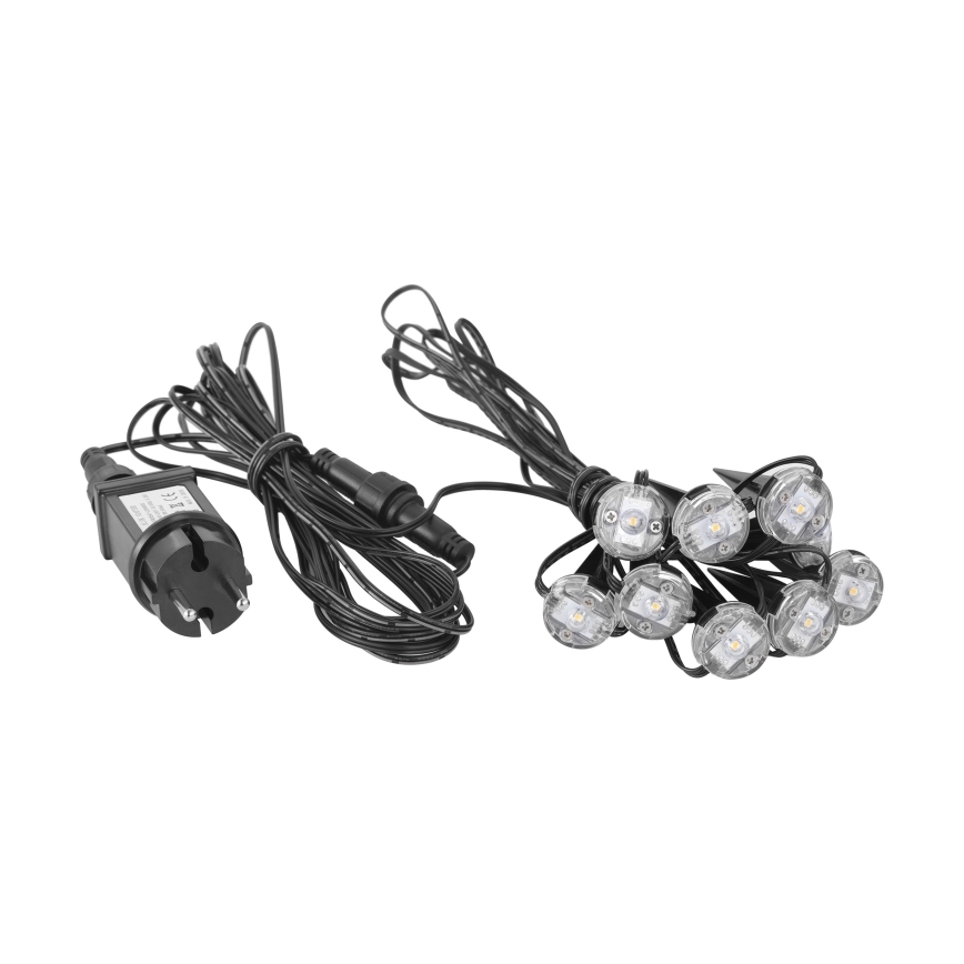Eglo - Cadena decorativa LED para exteriores 9xLED 10m IP65 blanco cálido