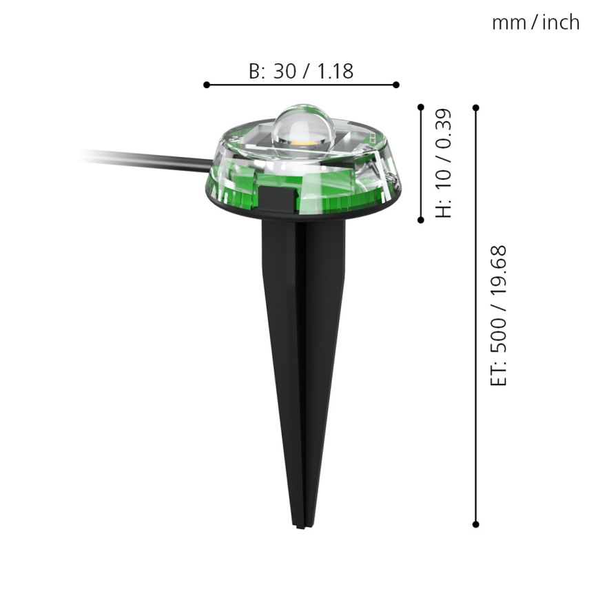 Eglo - Cadena decorativa LED para exteriores 9xLED 10m IP65 blanco cálido