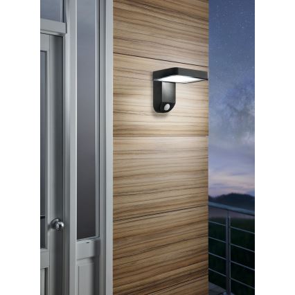Eglo - Aplique LED solar con sensor LED/4,5W/3,7V 2200 mAh IP44