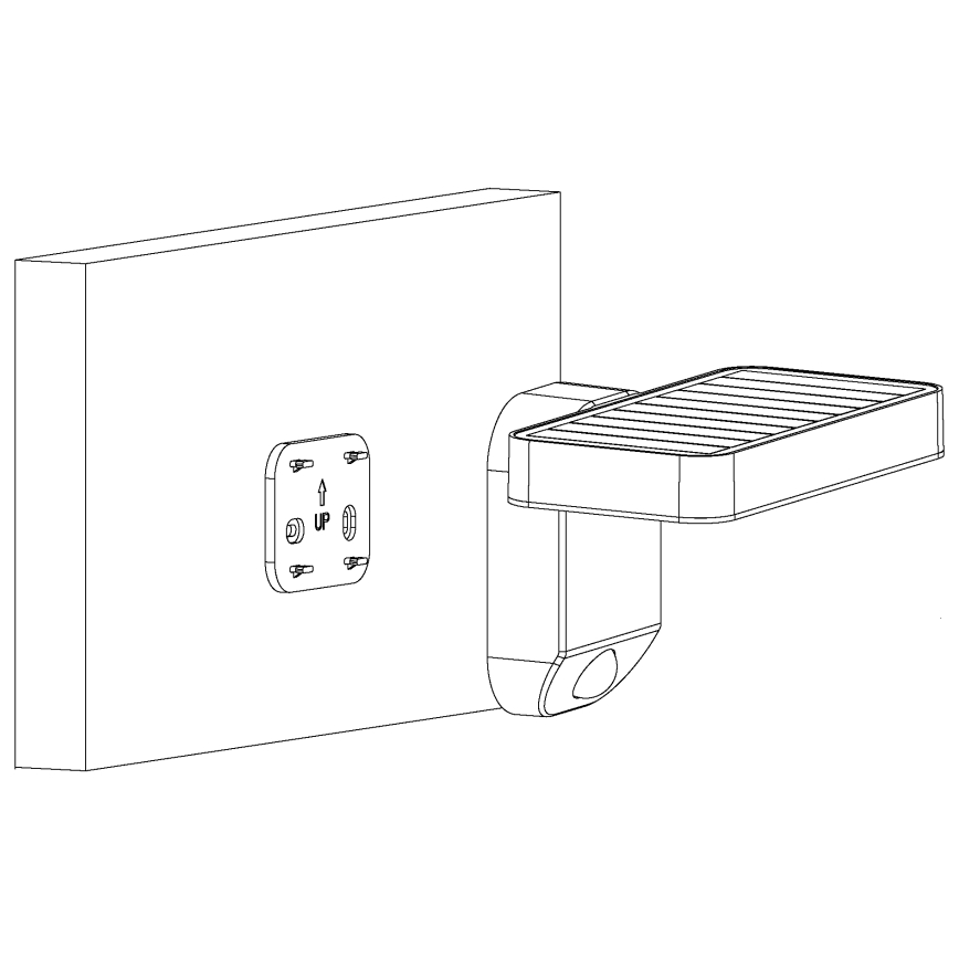 Eglo - Aplique LED solar con sensor LED/4,5W/3,7V 2200 mAh IP44