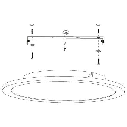 Eglo - Plafón LED regulable LED/19,5W/230V + CR