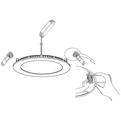 Eglo - LED Lámpara empotrable regulable LED/5W/230V + control remoto