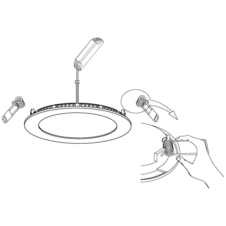 Eglo - LED Lámpara empotrable regulable LED/5W/230V + control remoto