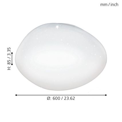 Eglo - LED Plafón regulable LED/36W/230V + control remoto