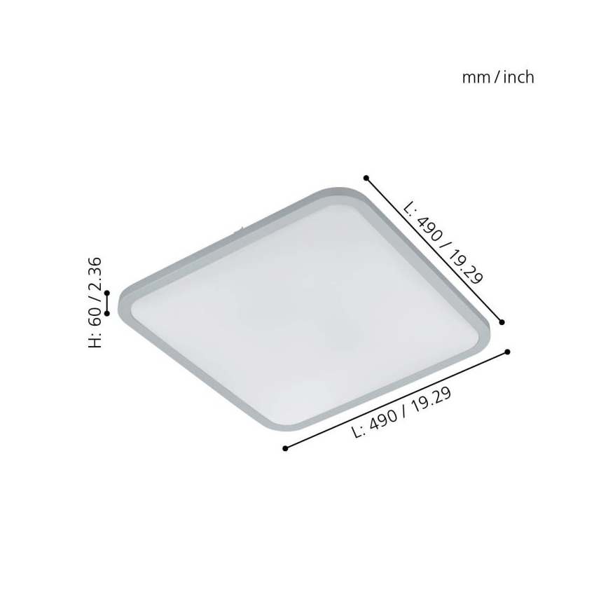 Eglo - LED Plafón regulable LED/30W/230V + control remoto
