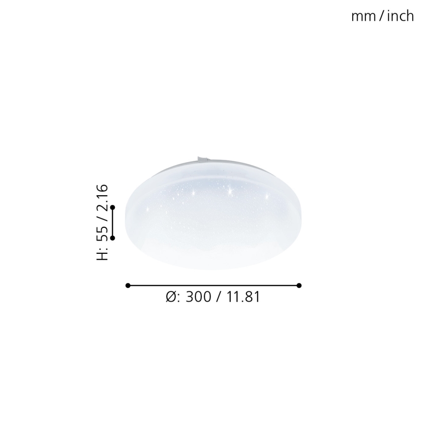 Eglo - LED Lámpara del baño regulable LED/12W/230V IP4+ control remoto
