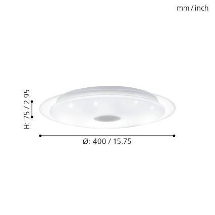 Eglo - LED Plafón regulable LED/24W/230V + control remoto