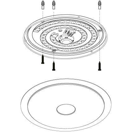 Eglo - LED Plafón regulable LED/24W/230V + control remoto