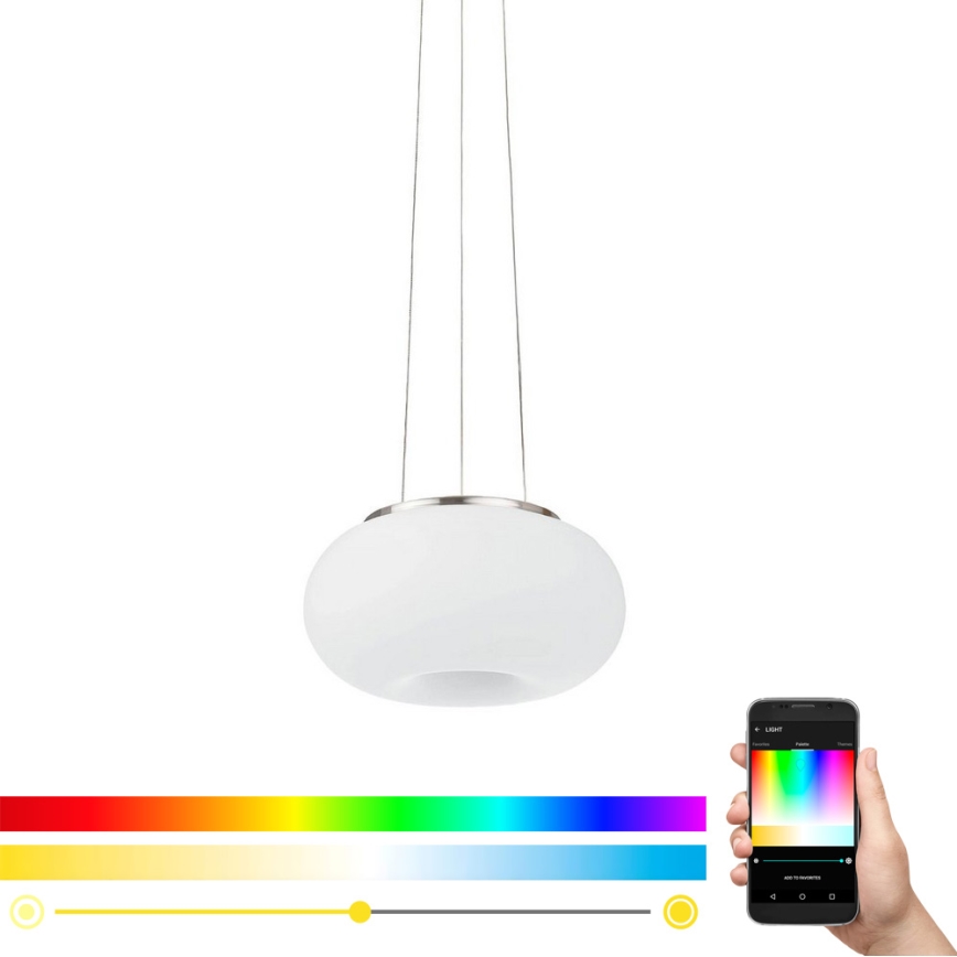 Eglo - LED RGB Lámpara colgante regulable OPTICA-C LED/21W/230V diá. 37,5 cm