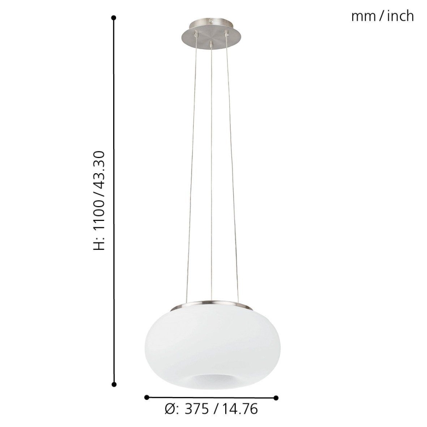 Eglo - LED RGB Lámpara colgante regulable OPTICA-C LED/21W/230V diá. 37,5 cm