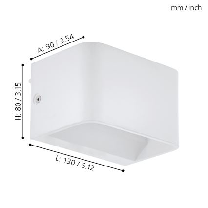 Eglo - Aplique LED LED/6W/230V