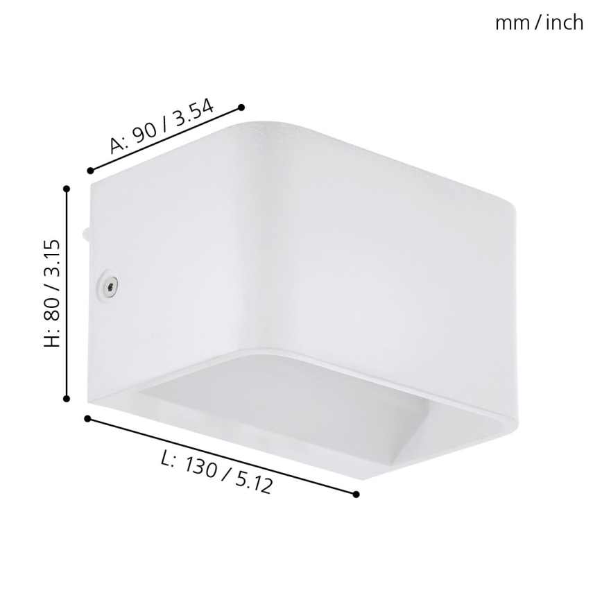 Eglo - Aplique LED LED/6W/230V 3000K blanco