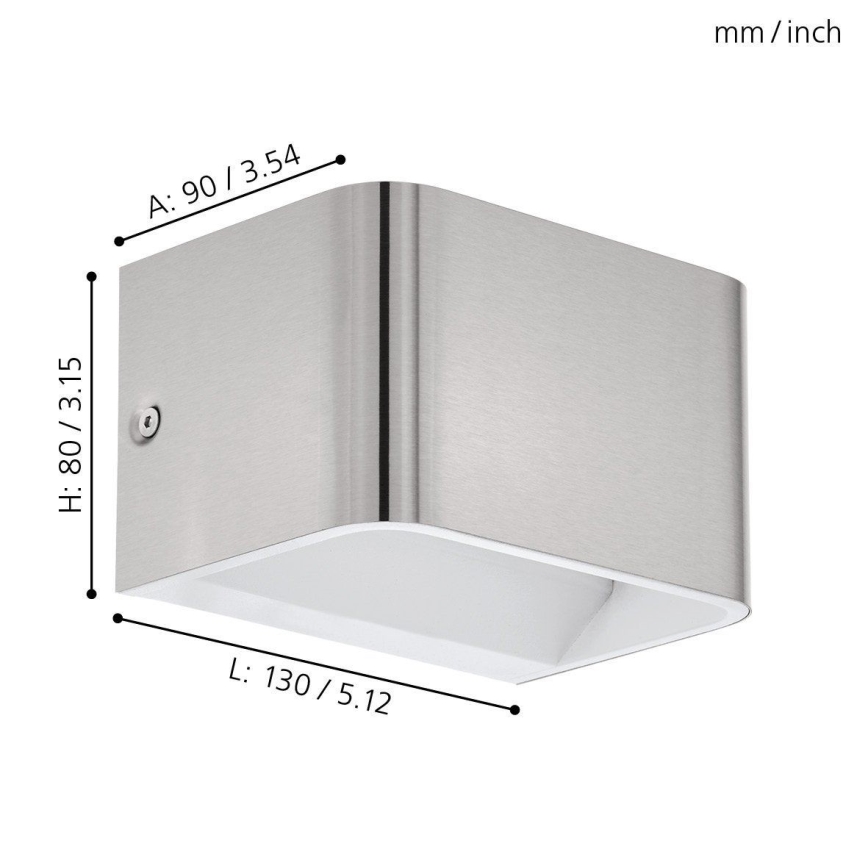Eglo - Aplique LED LED/6W/230V 3000K cromo mate