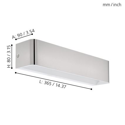 Eglo - Aplique LED LED/12W/230V