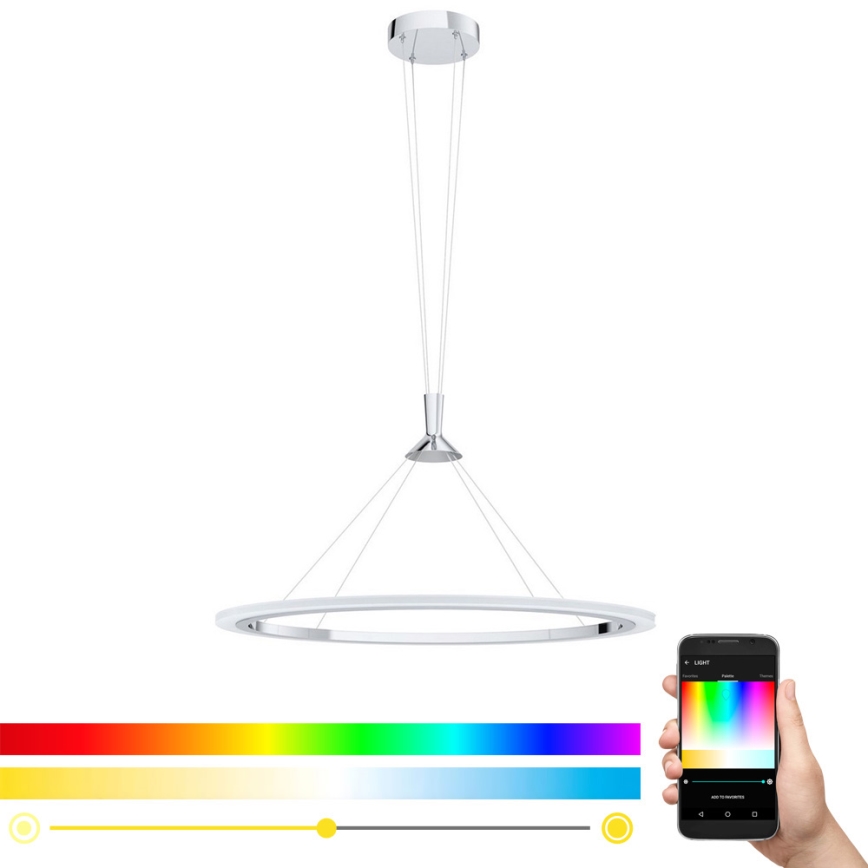 Eglo - LED RGB Lámpara colgante regulable HORNITOS-C LED/37W/230V + control remoto