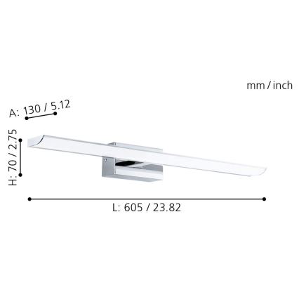 Eglo - Iluminación de baño LED RGB regulable LED/15,6W/230V IP44 + CR