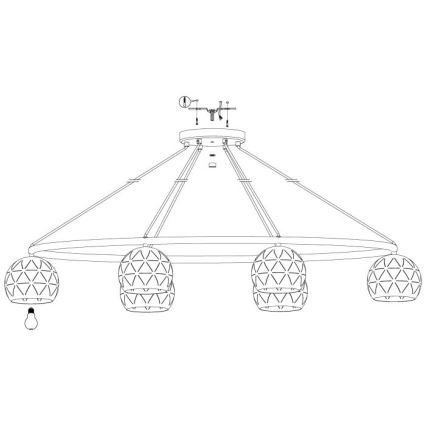 Eglo - Lámpara colgante 6xE14/40W/230V