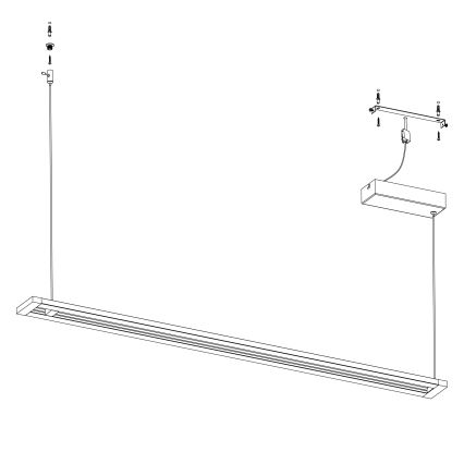 Eglo - Lámpara LED colgante LED/27W/230V