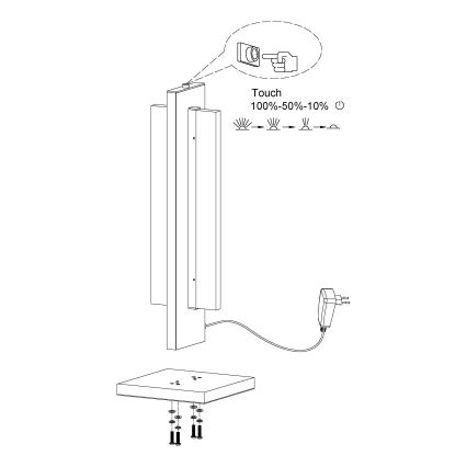 Eglo - Lámpara de mesa LED regulable LED/15W/230V