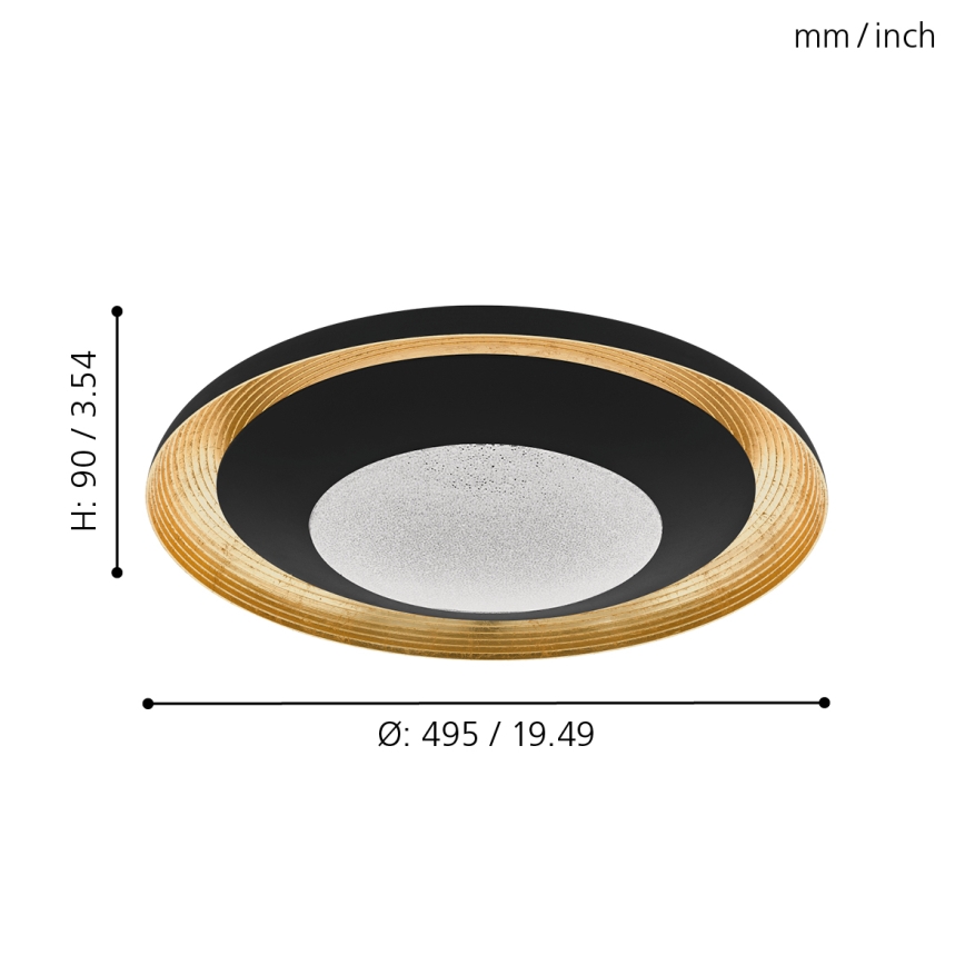 Eglo - LED Plafón regulable LED/24,5W/230V + control remoto