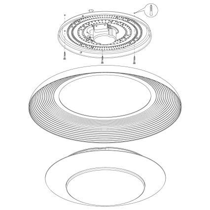 Eglo - LED Plafón regulable LED/24,5W/230V + control remoto