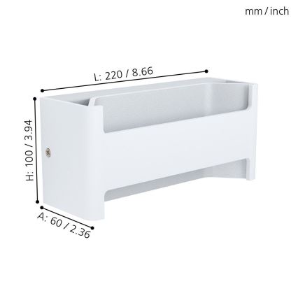 Eglo - Aplique LED LED/10W/230V