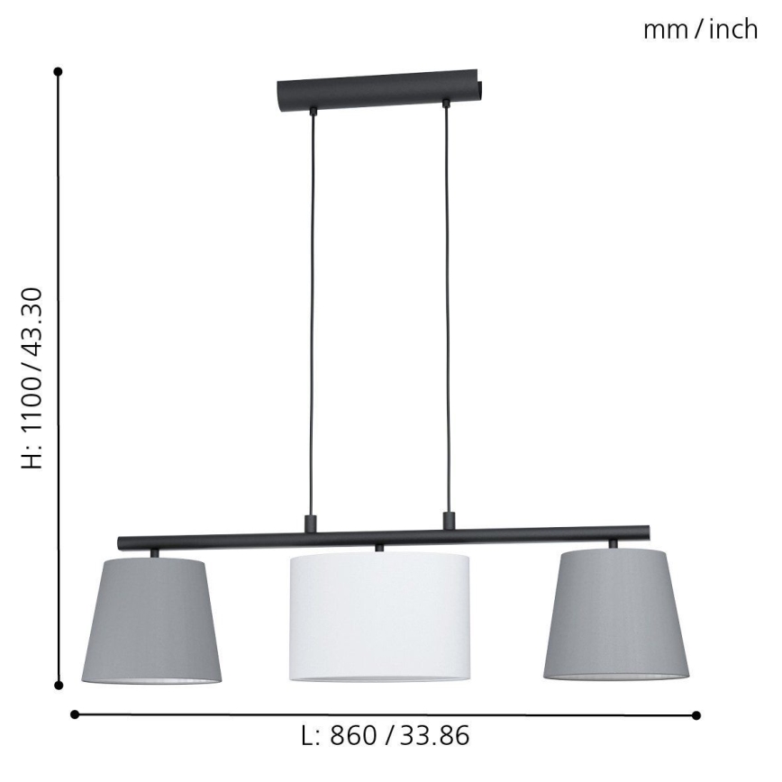 Eglo - Lámpara colgante 3xE14/25W/230V