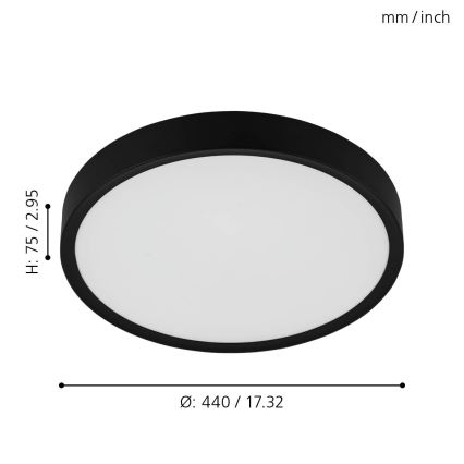 Eglo - Plafón LED LED/33,5W/230V