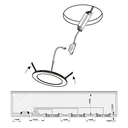 Eglo - SET 3x Lámpara empotrable de baño LED FUEVA 1xLED/2,8W/230V IP44 cromo brillante
