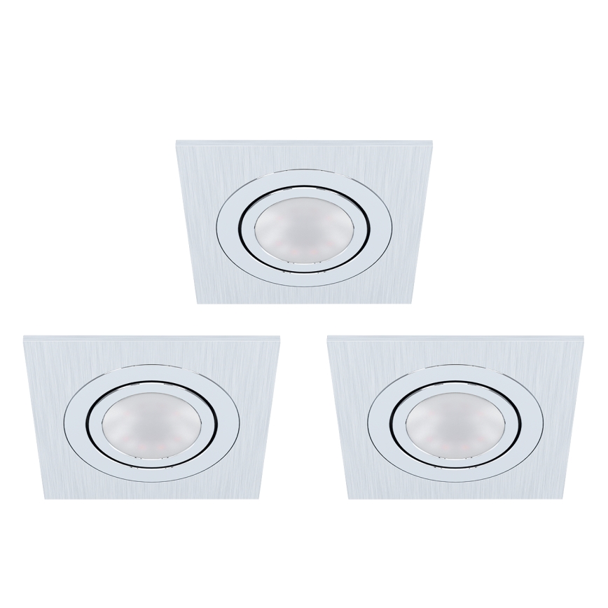Eglo - SET 3xLED Lámpara empotrada AREITIO 3xGU10/5W/230V