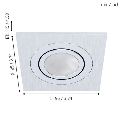 Eglo - SET 3xLED Lámpara empotrada AREITIO 3xGU10/5W/230V