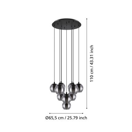 Eglo - Lámpara colgante 10xE27/40W/230V