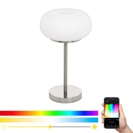 Eglo - Lámpara de mesa LED RGB regulable OPTICA-C LED/16W/230V d. 27,5 cm