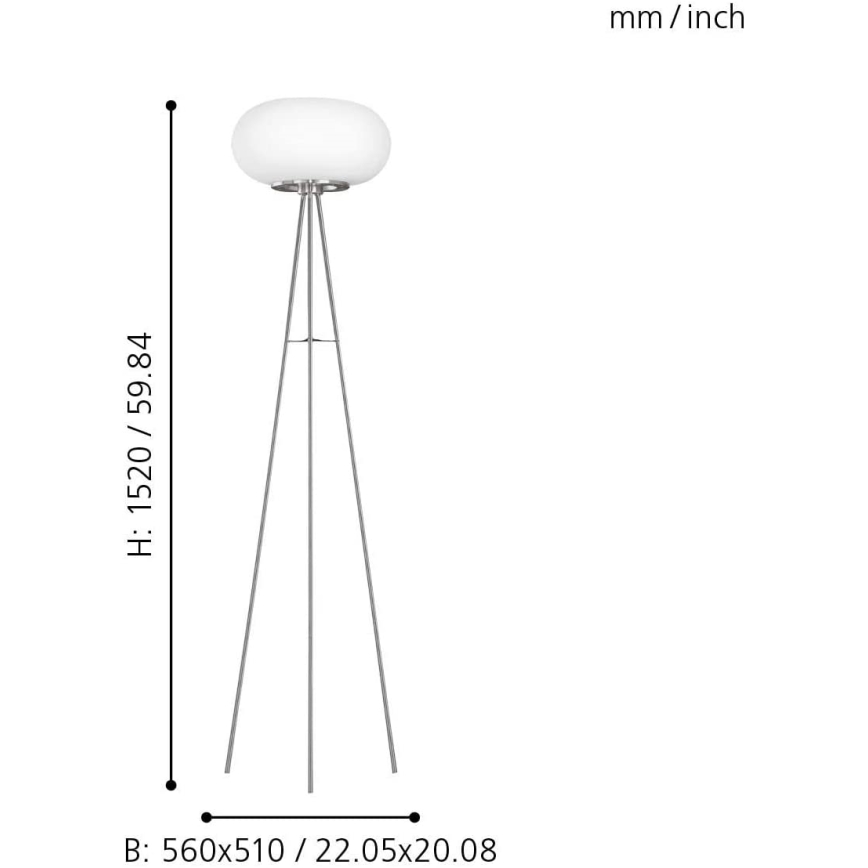 Eglo - Lámpara de pie LED RGB regulable OPTICA-C LED/17W/230V diá. 56 cm