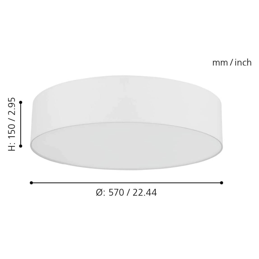 Eglo - Plafón LED RGB regulable ROMAO-C LED/33W/230V + CR