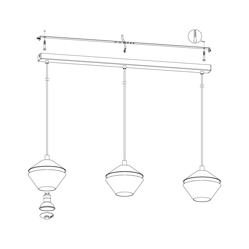 Eglo - Lámpara LED colgante 3xGU10/5W/230V