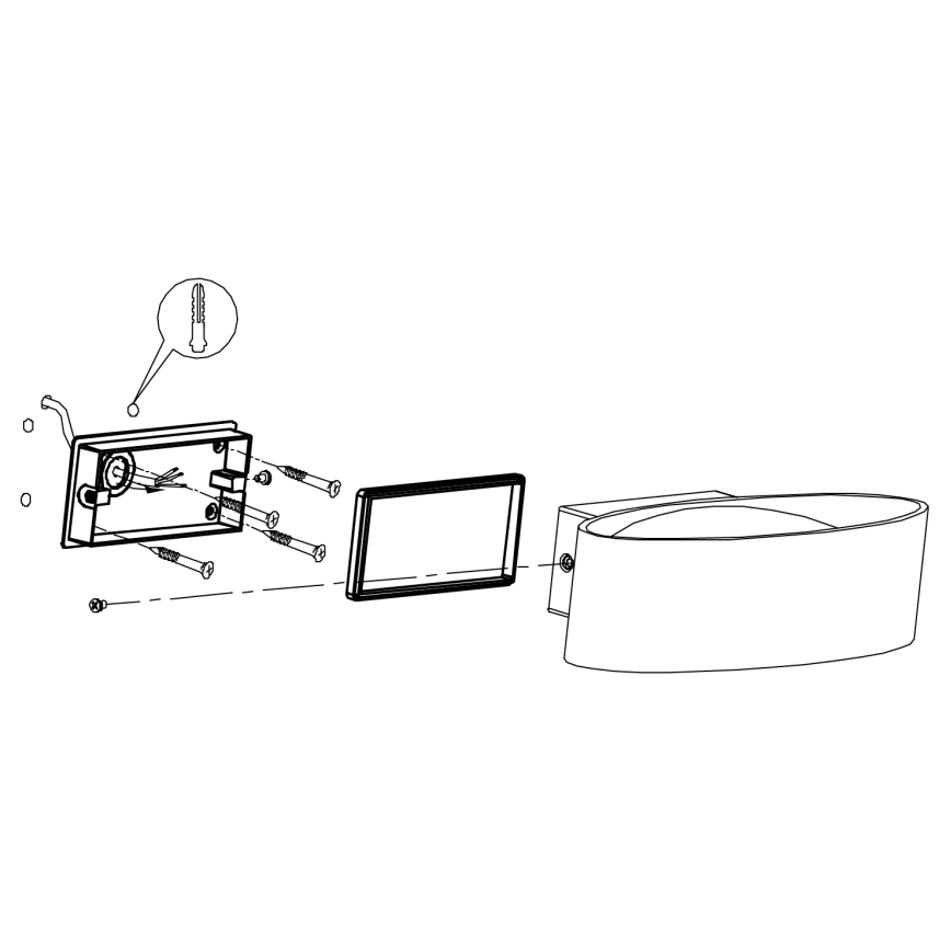 Eglo - Aplique LED para exterior LED/10W/230V IP44
