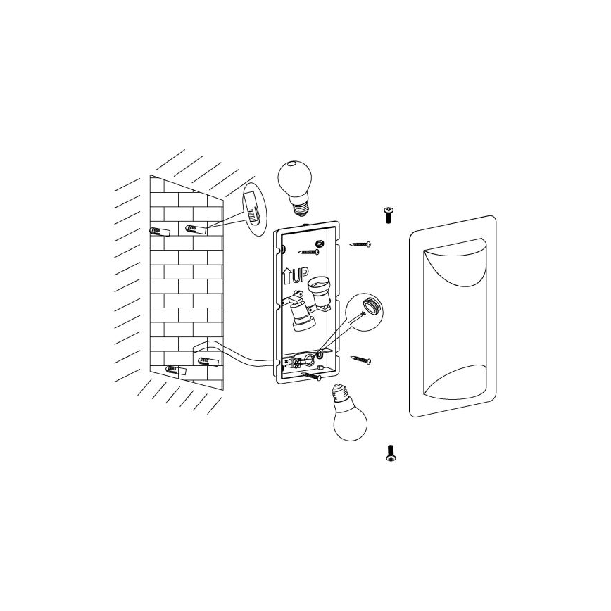 Eglo - Aplique de exterior 2xE27/10W/230V IP44