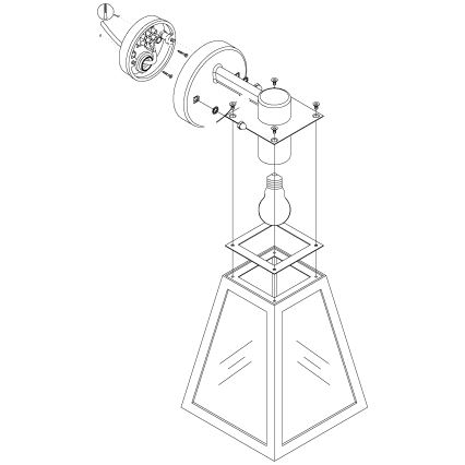 Eglo - Aplique de exterior 1xE27/60W/230V IP44