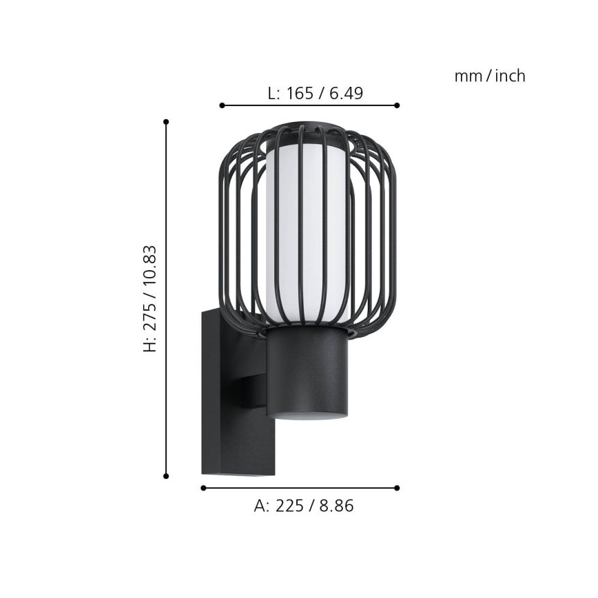Eglo - Aplique de exterior 1xE27/28W/230V IP44