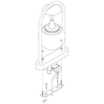 Eglo - Lámpara de exterior 1xE27/28W/230V IP44