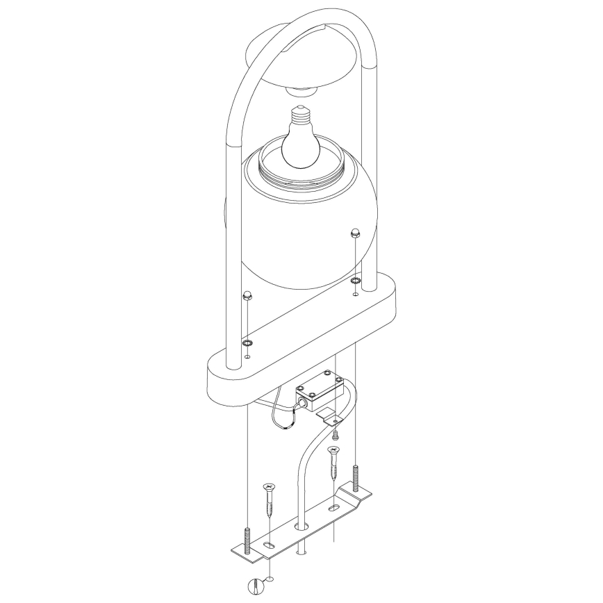Eglo - Lámpara de exterior 1xE27/28W/230V IP44