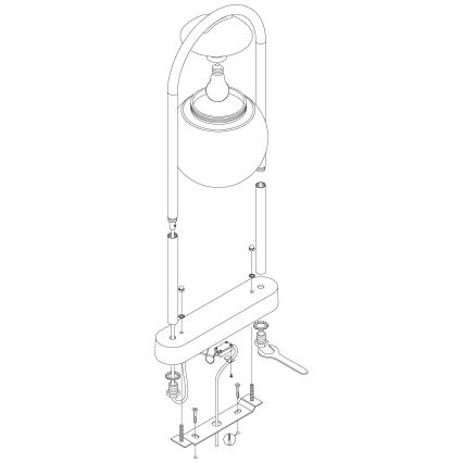 Eglo - Lámpara exterior 1xE27/28W/230V IP44