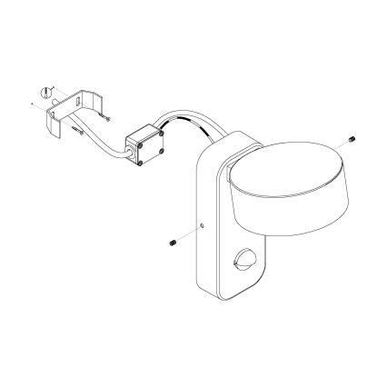 Eglo - LED Aplique exterior con sensor LED/6W/230V IP44