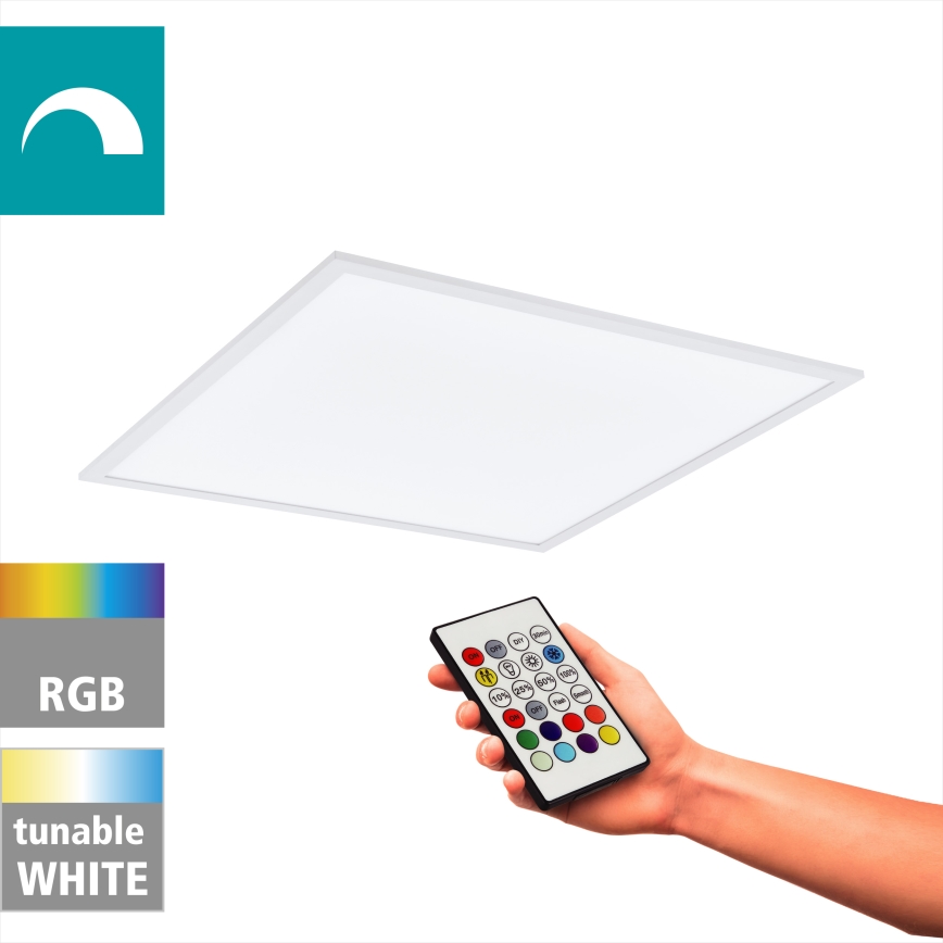 Eglo - Plafón regulable RGBW LED/32,5W/230V 2700-6500K 60x60 cm + control remoto